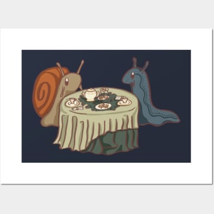 Snails and Slugs Tea Party Posters and Art